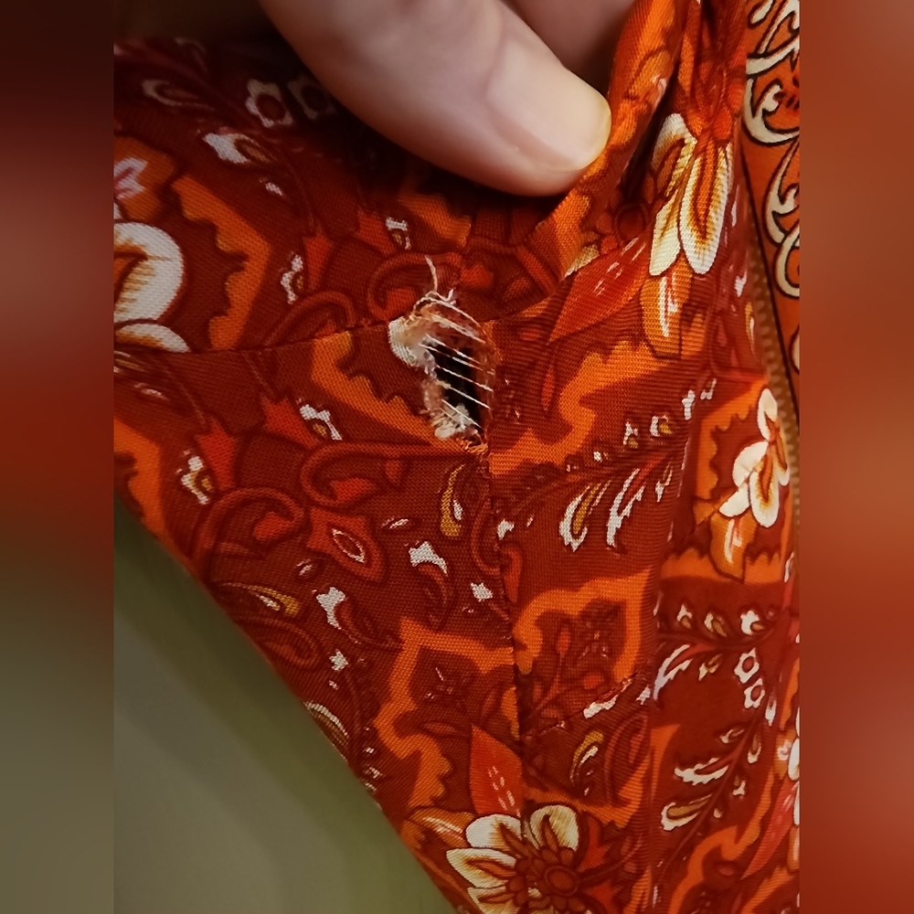 Red Patterned Maxi Wrap Dress - Picture 5 of 8
